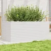 Image de vidaXL Jardinière blanc 110x60x455 cm bois de pin massif jardinière dextérieur bac à fleurs boîte à plantes jardinière 847284
