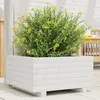 Image de vidaXL Jardinière blanc 50x50x265 cm bois de pin massif jardinière dextérieur bac à fleurs boîte à plantes jardinière 847294