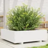 Image de vidaXL Jardinière blanc 80x80x26 5 cm bois de pin massif jardinière dextérieur bac à fleurs boîte à plantes jardinière 847309