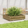 Image de vidaXL Jardinière 110x110x265 cm bois de pin imprégné jardinière dextérieur bac à fleurs boîte à plantes jardinière de 847327