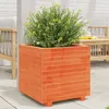 Image de vidaXL Jardinière cire marron 50x50x495 cm bois de pin massif jardinière dextérieur bac à fleurs boîte à plantes 847355