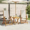 Image de vidaXL Chaises pliables de jardin lot de 2 bois dacacia et textilène chaise de jardin siège d’extérieur chaise de 4008421