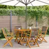 Image de vidaXL Ensemble à manger de jardin 5pcs gris polypropylène bois massif ensemble à manger dextérieur meuble de salle à 3281698
