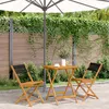 Image de vidaXL Ensemble de bistro 3 pcs noir polypropylène et bois massif ensemble de bistro de jardin ensemble de balcon 3281757