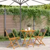 Image de vidaXL Ensemble de bistro 3 pcs anthracite tissu et bois massif ensemble de bistro de jardin ensemble de balcon ensemble 3281845