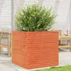 Image de vidaXL Jardinière cire marron 70x70x685 cm bois de pin massif jardinière dextérieur bac à fleurs bac à tomates 3282476