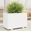 Image de vidaXL Jardinière blanc 70x40x495 cm bois de pin massif jardinière dextérieur bac à fleurs bac à tomates jardinière de 3282550
