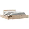 Image de vidaXL Lit avec tiroirs et matelas 140x200 cm bois massif de pin 3281898