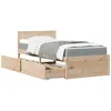 Image de vidaXL Lit avec tiroirs et matelas 90x190 cm bois massif de pin 3281919