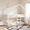 Image de vidaXL Lit superposé sans matelas blanc 80x200 cm bois de pin massif 3282042