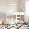 Image de vidaXL Lit superposé sans matelas blanc 80x200 cm bois de pin massif 3282082