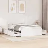 Image de vidaXL Cadre de lit sans matelas blanc 140x190 cm bois de pin massif 3282355