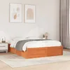 Image de vidaXL Cadre de lit cire marron 140x200 cm bois de pin massif meuble de chambre à coucher sommier lit en bois lit lit 3282377