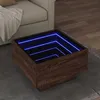 Image de vidaXL Table basse avec LED chêne marron 50x50x30 cm bois dingénierie table dappoint table de salon table latérale 847510