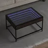 Image de vidaXL Table basse avec LED infini chêne marron 70x50x41 cm table dappoint table de salon table latérale bout de 847686