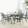 Image de vidaXL Ensemble de chaises de jardin empilables 7 pcs anthracite ensemble de chaises dextérieur meuble dextérieur 3283771