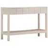 Image de vidaXL Table console blanc 110x35x75 cm bois de manguier solide table de canapé table console de couloir derrière la 4009375