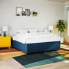 Image de vidaXL Cadre de lit Bleu 180 x 200 cm Tissu sommier cadre de lit plateforme cadre de lit rembourré meuble de chambre à 3284498