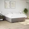 Image de vidaXL Cadre de lit Taupe 200x200 cm Tissu sommier cadre de lit plateforme cadre de lit rembourré meuble de chambre à 3284503