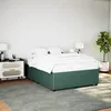 Image de vidaXL Cadre de lit Vert foncé 140x190 cm Velours sommier cadre de lit plateforme cadre de lit rembourré meuble de 3285009