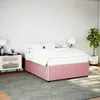 Image de vidaXL Cadre de lit Rose 140x190 cm Velours sommier cadre de lit plateforme cadre de lit rembourré meuble de chambre à 3285011