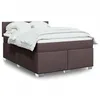 Image de vidaXL Sommier à lattes de lit avec matelas Marron foncé 140x190 cm 3285879