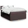 Image de vidaXL Sommier à lattes de lit avec matelas Marron foncé 140x190 cm 3287447