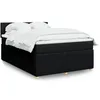Image de vidaXL Sommier à lattes de lit avec matelas Noir 140x200 cm Tissu 3287481