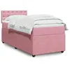 Image de vidaXL Sommier à lattes de lit avec matelas Rose 90x200 cm Velours 3287643