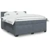Image de vidaXL Sommier à lattes de lit et matelas Gris foncé 180x200cm Velours 3288673