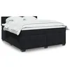 Image de vidaXL Sommier à lattes de lit avec matelas Noir 180x200 cm Velours 3288692