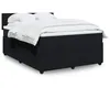Image de vidaXL Sommier à lattes de lit avec matelas Noir 140x190 cm Velours 3290030