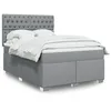 Image de vidaXL Sommier à lattes de lit avec matelas Gris clair 140x190cm Tissu 3290490