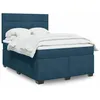 Image de vidaXL Sommier à lattes de lit et matelas bleu 140x190 cm velours 3290910