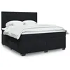 Image de vidaXL Sommier à lattes de lit avec matelas Noir 180x200 cm Velours 3290980