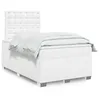 Image de vidaXL Sommier à lattes de lit avec matelas Blanc 120x200cm Similicuir 3293017