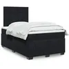 Image de vidaXL Sommier à lattes de lit avec matelas noir 120x190 cm velours lit lit à plate-forme lit à panneaux meuble de 3293160