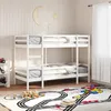 Image de vidaXL Lit superposé sans matelas blanc 90x200 cm bois de pin massif 3284219