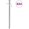 Image de vidaXL Piquets de tente 24 pcs 195 cm 8 mm acier galvanisé piquet de sol piquet de tente en métal piquet de tente en 4009358