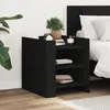 Image de vidaXL Table de chevet noir 45x50x50 cm bois d’ingénierie meuble de chevet table dappoint armoire de lit armoire de 848291