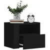 Image de vidaXL Tables de chevet murales 2 pcs noir 45x30x35 cm 848314