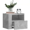 Image de vidaXL Tables de chevet murales 2 pcs gris béton 45x30x35 cm armoire de rangement armoire murale suspendue armoire de 848318