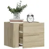 Image de vidaXL Table de chevet murale chêne sonoma 45x30x35 cm armoire de rangement armoire murale suspendue armoire de rangement 848329