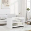 Image de vidaXL Table basse blanc 80x50x50 cm bois dingénierie table latérale table de salon table daccent bout de canapé 848339