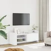 Image de vidaXL Meuble TV Blanc 100x35x40 cm Bois dingénierie support TV buffet TV meuble multimédia banc TV armoire hifi 848374