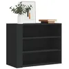 Image de vidaXL Armoire murale noir 75x35x60 cm bois dingénierie armoire suspendue placard mural armoire de salle de bain murale 848417