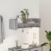 Image de vidaXL Étagère murale sonoma gris 100x35x305 cm bois ingénierie étagère murale cube organisateur cube étagère flottante 848463
