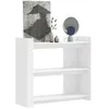 Image de vidaXL Table console blanc 100x35x90 cm bois d ingénierie bout de canapé table console de couloir table console de salon 848472