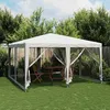 Image de vidaXL Tente de fête avec 8 parois latérales en maille blanc 4x4m PEHD 4010061