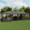 Image de vidaXL Tente de fête avec 12 parois latérales maille anthracite 8x4 m tente tente à baldaquin auvent de gazebo tente de 4010074